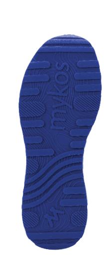 A brown shoe with a white sole. Description generated by AI