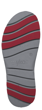 A brown shoe with a white logo. Description generated by AI