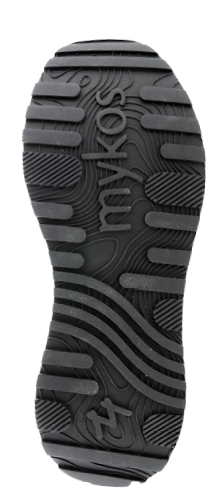 A black shoe with the word “Sole" on it. Description generated by AI